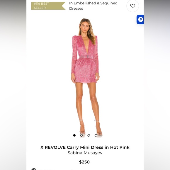 Sabina Musayev Dresses & Skirts - Sabina Musayev Hot Pink Mini Dress
